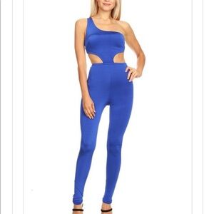 Royal Blue Very Stretchy Jumpsuit Jumper Outfit